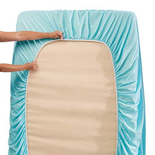 Load image into Gallery viewer, Clara Clark Bed Sheets, Premier 1800 Series 4 Piece Bed Sheet Set, Deep Pocket, Wrinkle, Fade, Stain Resistant, Luxury Soft Bedding Sheets &amp; Pillowcases, Queen, Light Blue Aqua
