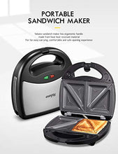 Load image into Gallery viewer, Yabano Sandwich Maker, Waffle Maker, Sandwich Grill, 3-in-1 Detachable Non-stick Coating, LED Indicator Lights, Cool Touch Handle, Anti-Skid Feet, Black
