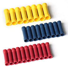 Load image into Gallery viewer, ELECFUN 200pcs 10-22AWG Assorted Butt Splice Crimp Connectors, Insulated Electrical Straight Wire Terminal Connectors
