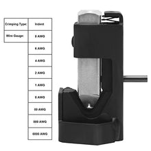 Load image into Gallery viewer, Mofeez Hammer Lug Crimper Tool and Bus Bar Set - 3x1/4” Post, 10x#8 Screw Terminal Power Distribution Block with Ring Terminals
