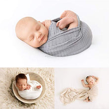 Load image into Gallery viewer, First Landings Baby Wrap | Set of 3 Premium Knit Wraps | Newborn Photography Props for Boy or Girl Photoshoot | Unisex Newborn Receiving Blankets or Baby Swaddle Wrap
