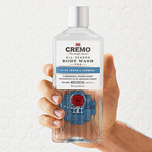 Load image into Gallery viewer, Cremo Rich-Lathering Blue Cedar &amp; Cypress Body Wash, A Woodsy Scent with Notes of Lemon Peel, Cypress and Cedar, 16 Fl Oz (2-Pack)
