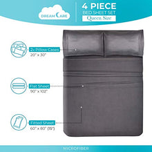 Load image into Gallery viewer, DreamCare Deep Pocket Sheets Microfiber Sheets Bed Sheets Set 4 Piece Bedding Sets Queen Size, Gray
