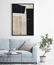 Load image into Gallery viewer, IDEA4WALL Framed Canvas Print Wall Art Multicolor Plant in Blue Vase Geometric Shapes Illustrations Modern Art Chic Colorful for Living Room, Bedroom, Office - 16"x24" Natural
