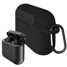 Load image into Gallery viewer, Geekria Portable Silicone Case for Indy True Wireless in-Ear Earbud, Charging Case, Protective Carrying Case Travel Bag, Anti-Lost &amp; Shockproof Easy Carrying Protective Case with Keychain (Black)

