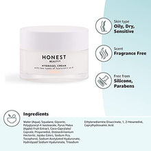 Load image into Gallery viewer, Honest Beauty Hydrogel Cream with Two Types of Hyaluronic Acid &amp; Squalane OilFree, Synthetic, Dermatologist Tested, Cruelty Free, Fragrance Free, 1.7 Fl Oz
