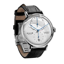 Load image into Gallery viewer, FEICE Bauhaus Watch Men's Mechanical Watch Analog Waterproof Automatic Watches for Men Casual Dress Watches with Domed Mirror Leather Bands Date -FM202
