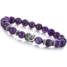 Load image into Gallery viewer, Joya Gift Buddha 8mm Beaded Bracelet for Women Men Gemstone Chakra Bracelet Jewelry for Birthday Gifts (4PCS)
