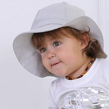 Load image into Gallery viewer, Ami&amp;Li tots Adjustable Sunscreen Bucket Sun Protection Summer Hat for Baby Girl Boy Infant Kid Toddler Child UPF 50 Matte Grey
