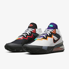 Load image into Gallery viewer, Nike Men's Lebron 18 Low CV7562-100 Shoes, White/Black-iron Grey-volt, 9
