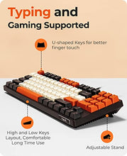 Load image into Gallery viewer, Havit Mechanical Keyboard, Wired Compact PC Keyboard with Number Pad Red Switch Mechanical Gaming Keyboard 89 Keys for Computer/Laptop (Black)
