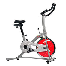 Load image into Gallery viewer, Sunny Health &amp; Fitness Indoor Exercise Stationary Bike with Digital Monitor, 22 LB Chromed Flywheel (Felt Resistance)
