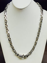 Load image into Gallery viewer, TEX 10k Solid White Gold Handmade Link Men's Chain/Necklace 24" 220 Grams 10.5MM
