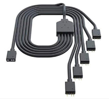Load image into Gallery viewer, Cooler Master 1-to-5 ARGB Splitter Cable / 5V - Support 3-pin Addressable RGB - LED Sync Cable for MasterFan/MasterLiquid ARGB Series Support(ARGB 1-to-5 Splitter)
