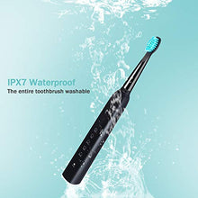 Load image into Gallery viewer, Initio Sonic Electric Toothbrush for Adults and Teens, 5 Modes wieh Smart Timer, 40,000 VPM Motor, Whitening Rechargeable Sonic Toothbrush, 3 Brush Heads Included (Black)
