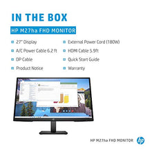 Load image into Gallery viewer, HP M27ha FHD Monitor - Full HD Monitor (1920 x 1080p) - IPS Panel and Built-in Audio - VESA Compatible 27-inch Monitor Designed for Comfortable Viewing with Height and Pivot Adjustment - (22H94AA#ABA)
