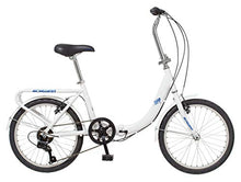 Load image into Gallery viewer, Schwinn Loop Adult Folding Bike, 20-inch Wheels, Rear Carry Rack, White
