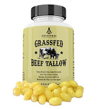 Load image into Gallery viewer, Ancestral Supplements Grass Fed Beef Tallow Capsules, 3000mg, Nourishing Kidney Fat Supplement Supports Bones, Teeth, Gums and Skin, Inflammatory, Immune and Overall Health, Non-GMO, 180 Capsules

