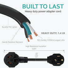 Load image into Gallery viewer, BOEEMI 4 Prong New Electric Dryer Plug Male to 3-Prong Old Dryer Receptacle Female Connector Adapter, NEMA 14-30P to 10-30R 4-Prong Dryer Outlet Adapter, 30A 125/250V 1.5FT, UL Compliant
