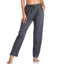 Load image into Gallery viewer, ASIMOON Women's Yoga Pants Soft Comfy Stretch Loose Straight Casual Athletic Pants Running Workout Lounge Pants with Pockets Dark Grey
