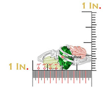 Load image into Gallery viewer, Marquise Synthetic Emerald May Birthstone Wrap Ring, Sterling Silver, 12k Green and Rose Black Hills Gold Size 5.5
