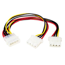 Load image into Gallery viewer, StarTech.com LP4 to 2X LP4 Power Y Splitter Cable M/F - LP4 Splitter - Molex Y Splitter - Molex Splitter (PYO2L)
