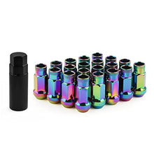 Load image into Gallery viewer, 20 PCS Universal Chrome M12x1.5 Extended Tuner Lug Nuts-Open End Cone Seat， Wheel Bolts Stud Forged Racing Lug Nuts Spline V48 Auto Acorn Rim Extend Lock Cover
