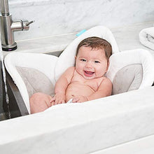 Load image into Gallery viewer, Blooming Bath Lotus Baby Bath Seat - Premium Baby Bathtub, Fits Most Sinks - Newborn &amp; Baby Essentials - Baby Gifts - 33" - Grey/Dark Grey

