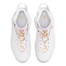 Load image into Gallery viewer, Nike Women's Air Jordan 6 WMNS Gold Hoops, White/Sail/Metallic Gold/Barel, 11.5W
