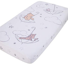 Load image into Gallery viewer, Disney Winnie The Pooh - Classic Pooh - Ivory, Tan &amp; White Photo Op Fitted Crib Sheet, Tan, White, Grey , 28x52x8 Inch (Pack of 1)
