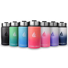 Load image into Gallery viewer, HYDRO CELL Stainless Steel Water Bottle w/ Straw &amp; Wide Mouth Lids (64oz 40oz 32oz 24oz 18oz 14oz) - Keeps Liquids Perfectly Hot or Cold with Double Wall Vacuum Insulated Sweat Proof Sport Design (Neon/Neon 14oz)*
