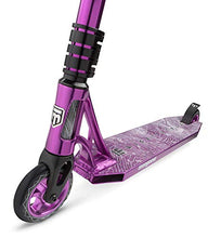 Load image into Gallery viewer, Mongoose Rise 110 Team Youth and Adult Freestyle Kick Scooter, High Impact 110mm Wheels, Bike-Style Grips, Lightweight Alloy Deck, Purple
