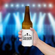 Load image into Gallery viewer, Shop4Ever Groom and Groom’s Drinking Team Member Can Coolie ~ Wedding Bachelor Party Beer Can Sleeve Coolers ~ (Member, Blk, 12 Pk)
