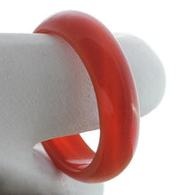 Load image into Gallery viewer, Whitestone Jewelry Co. Strawberry Rhubarb Red Carnelian Stone Band Ring, Stackable, (Size 7)

