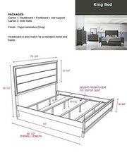 Load image into Gallery viewer, Kings Brand Furniture – Ambroise 6-Piece King Size Bedroom Set, Grey/Black. Bed, Dresser, Mirror, Chest &amp; 2 Night Stands
