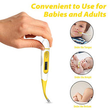 Load image into Gallery viewer, Digital Medical Thermometer for Fever - Oral, Rectal and Underarm Thermometer for Adults, Kids &amp; Babies (Yellow)

