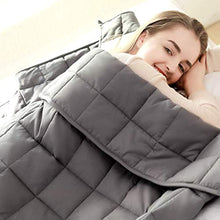 Load image into Gallery viewer, Fabula Life Adult Weighted Blanket(15lbs, 72”x48”, Full Size) for People Weigh Around 140lbs| Weighted Blanket Adult| Cotton Heavy Cozy Blanket| Premium Glass Beads| Calm Deep Sleep
