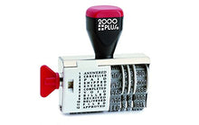 Load image into Gallery viewer, 2000 PLUS Traditional Date and 12 Phrase Stamp, Answered, Cancelled, Paid, Shipped, Entered, Completed, Void, Billed, Received, Delivered, Filed, Approved, 3/8" x 1-1/4" Impression, Black Ink(010180)
