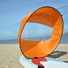 Load image into Gallery viewer, Kayak Downwind Wind Sail, 42" Foldable Paddle Board Rowing Windsurfing w/Clear Clear Window for Kayaks, Canoes, Inflatables, Tandems and Expedition Boats Instant Sail
