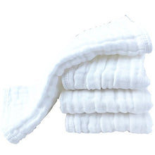 Load image into Gallery viewer, Muslin Burp Cloths 4 Pack Large 20" by 10" 100% Cotton 6 Layers Extra Absorbent and Soft by Synrroe
