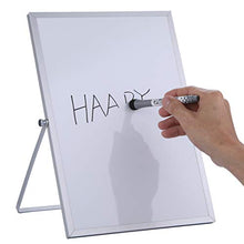 Load image into Gallery viewer, Aelfox 14 x 10 Inch Desktop Whiteboard, Magnetic Small Dry Erase Board with Stand Double-Sided Planner Whiteboard Reminder Board with Dry Erase Marker for Office, Home, School
