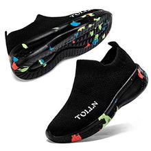 Load image into Gallery viewer, TOLLN Toddler Sneakers Boys &amp; Girls Walking Running Daily Shoes Mulblack (12 Little Kid)&amp;EU30

