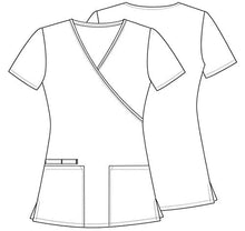 Load image into Gallery viewer, CHEROKEE Genuine Mock Wrap Scrub Top, CK614, M, Beauty Paw-lor
