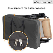 Load image into Gallery viewer, Explore Land Heavy Duty Chair Storage Bag for Folding Longue Chair, Zero Gravity Chair, Light Weight Transport Chair, Folding Rollator Walker (Black)
