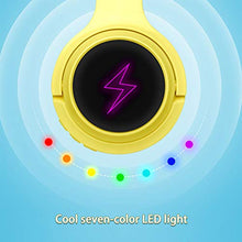 Load image into Gallery viewer, Kids Wireless Bluetooth Headphones,Cute Pikachu Over-Ear Headphones with Built-in Microphone,Wireless and Wired Headset for Phones,Tablets,PC,Laptop, for Boys Girls Toddler,Yellow
