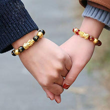 Load image into Gallery viewer, JEWPARK 2 Pcs Feng Shui Good Luck Bracelets for Men Women Obsidian Bead Dragon Lucky Charm Bracelet Pixiu Pi Yao Attract Wealth Money Feng Shui Jewelry
