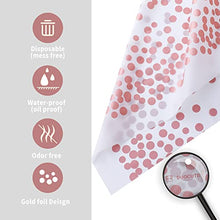 Load image into Gallery viewer, Rose Gold Dot and White Tablecloth 108"x54" for Parties Rectangle Table 4 Packs, Dot Confetti Rectangular Plastic Table Cover,Thanksgiving Christmas Wedding, Anniversary,Baby Shower, Birthday Party
