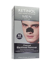 Load image into Gallery viewer, Retinol Men’s Charcoal Blackhead Remover – The Original Retinol Anti-Aging Peel-Off Cleansing Pore Strips – Unclogs Pores &amp; Lifts Out Deep-Down Dirt, Oil &amp; Blackheads In Just 10 Minutes

