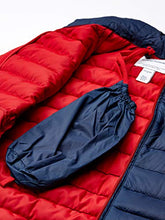 Load image into Gallery viewer, Amazon Essentials Kids Boys Light-Weight Water-Resistant Packable Puffer Vests, Navy/Red, Medium
