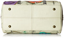 Load image into Gallery viewer, Anna by Anuschka Women's Genuine Leather All Round Zip Satchel | Hand Painted Original Artwork | Medium Zip-Top Organizer | Floral Paradise
